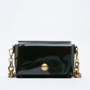 NWT Chain Strap Vinyl Shoulder Bag